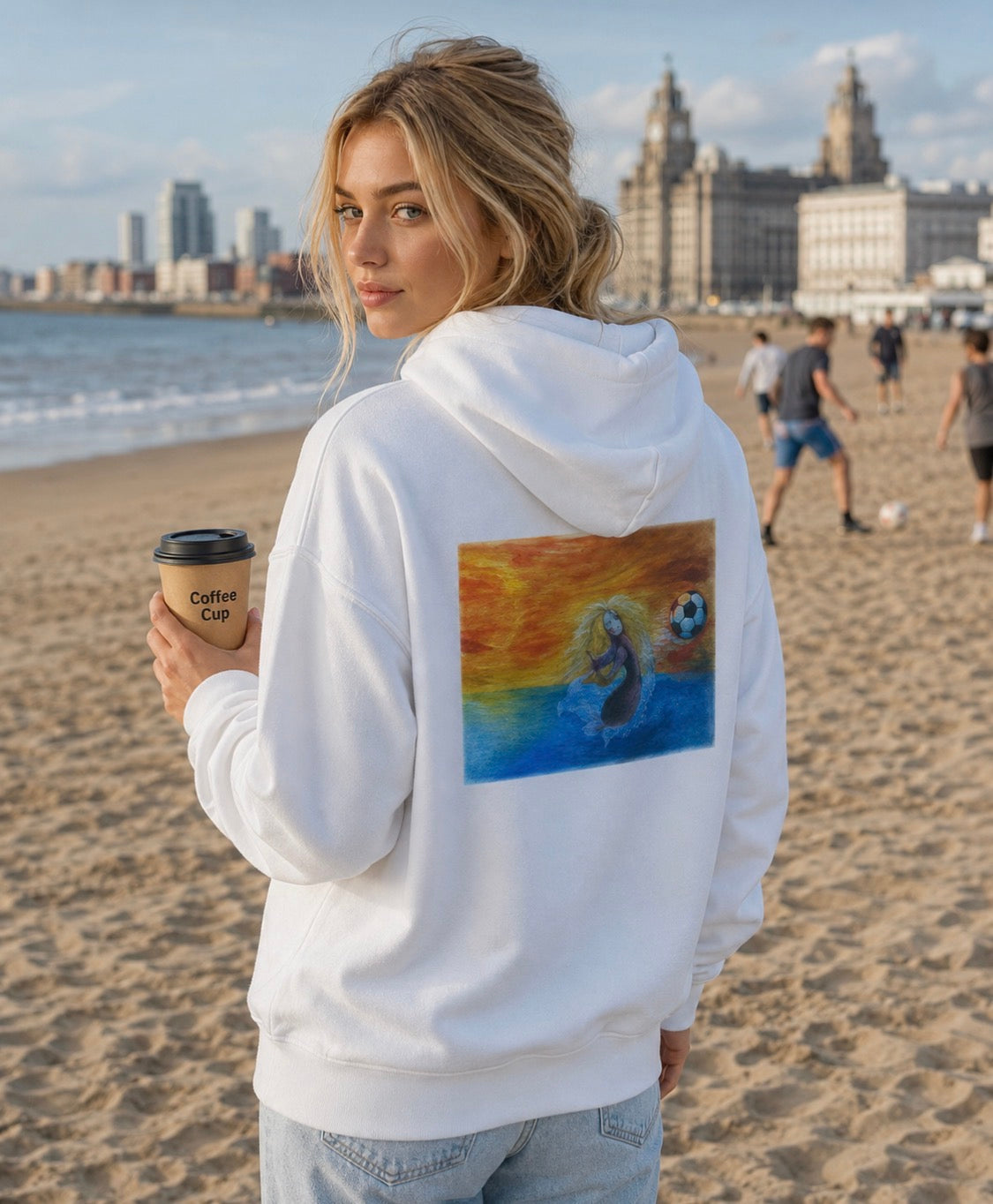 England Soccer Mermaid Hoodie